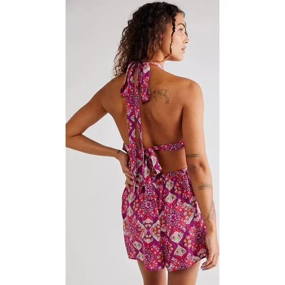 Free People Coral Tides Romper - Picture 3 of 11